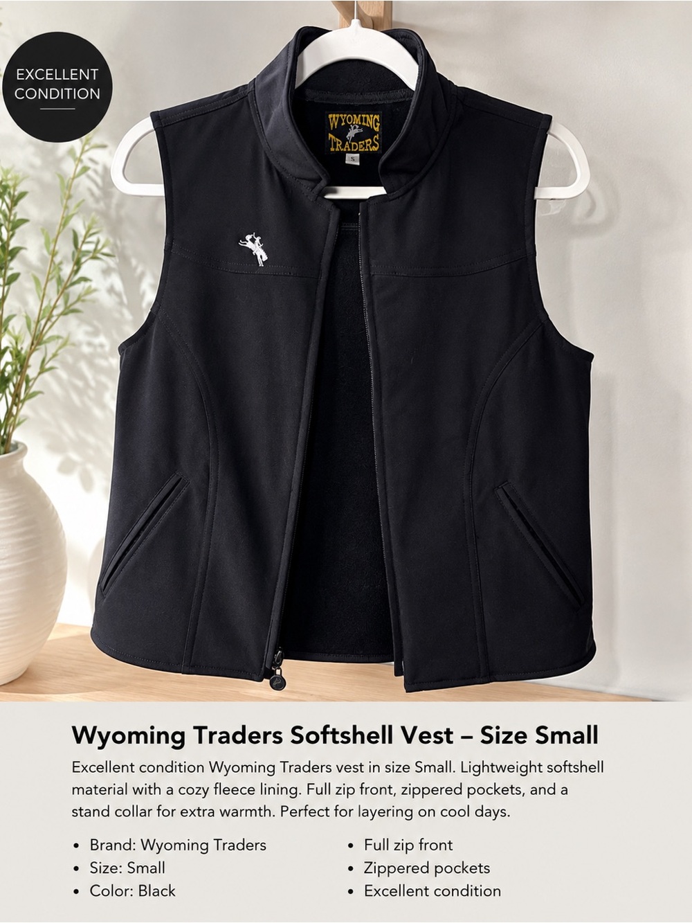 Black Softshell Vest - Small